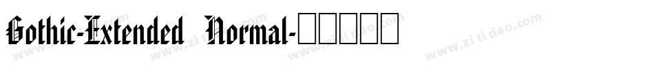 Gothic-Extended Normal字体转换